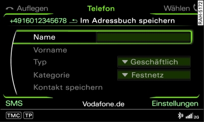 Telefonnummer ins Adressbuch speichern